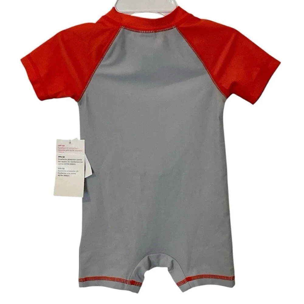 Old Navy Baby Romper Lifeguard In Training Swimsuit Size 6-12M Multicolor
